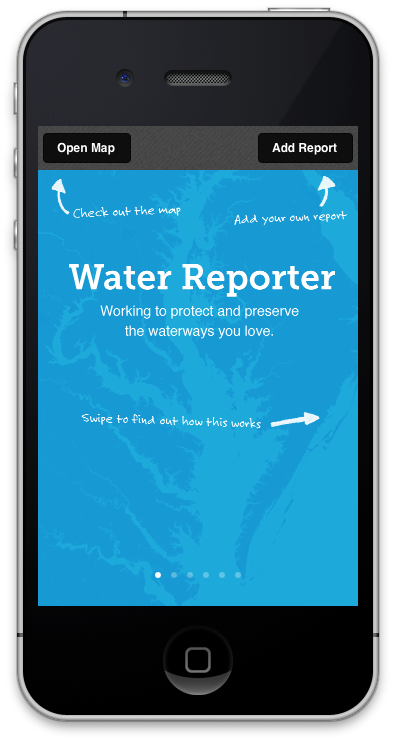 Water Reporter App for iPhone